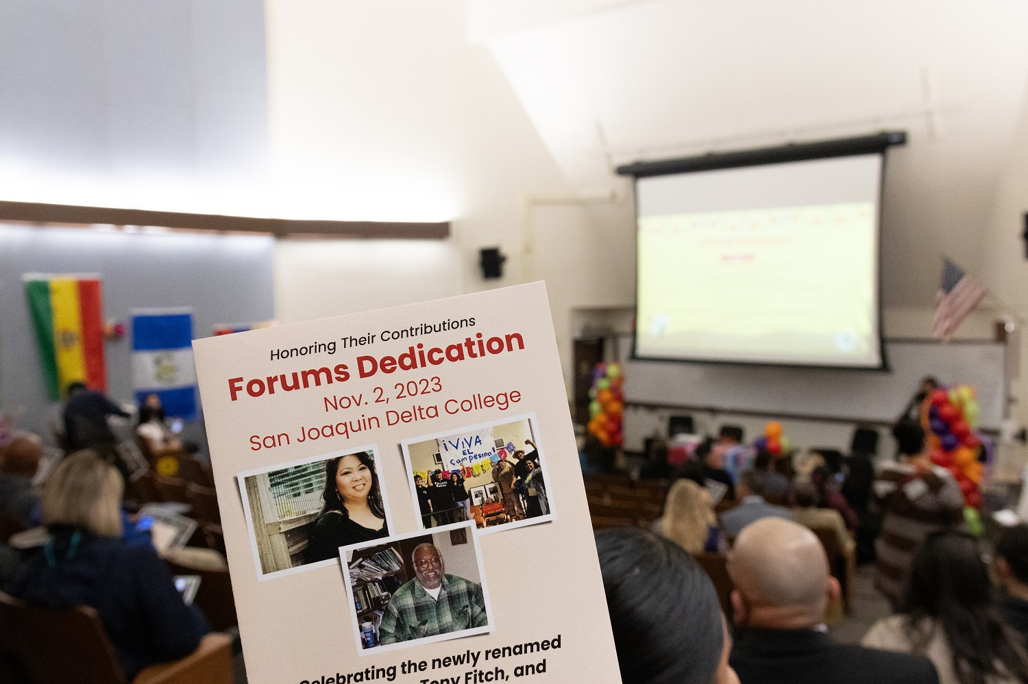 Three forums were renamed at Delta College to honor the contributions of community members.