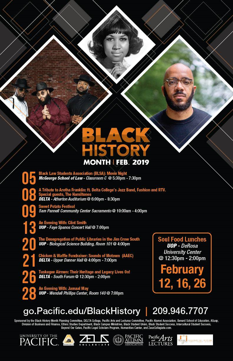 San Joaquin Delta College and the University of the Pacific are collaborating on a number of Black History Month events.