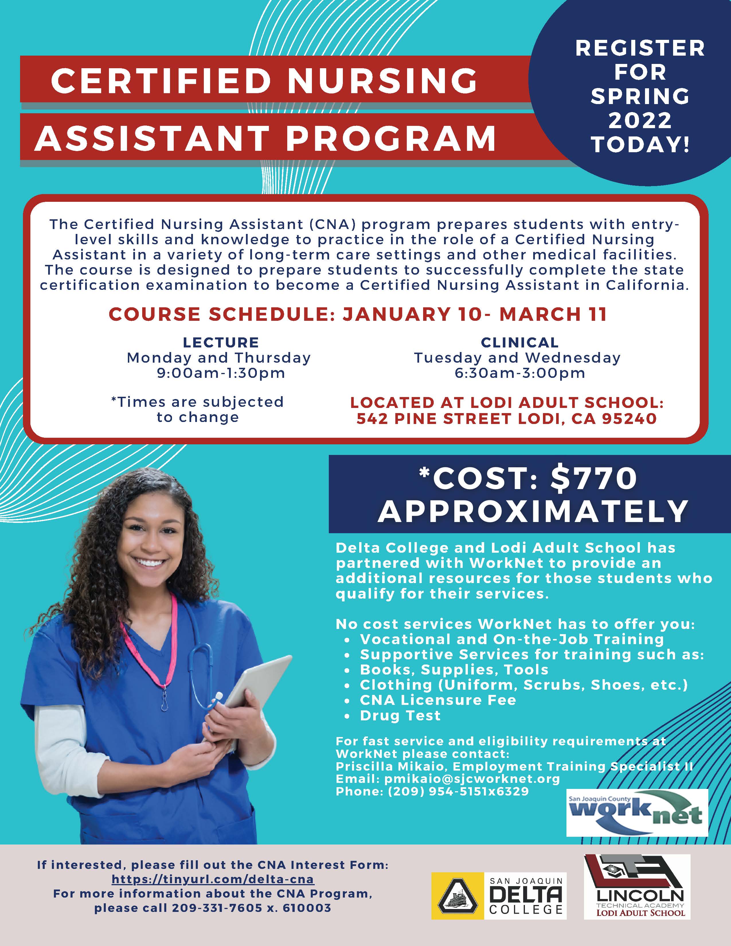 Nine weeks to a new career with Delta's certified nursing assistant