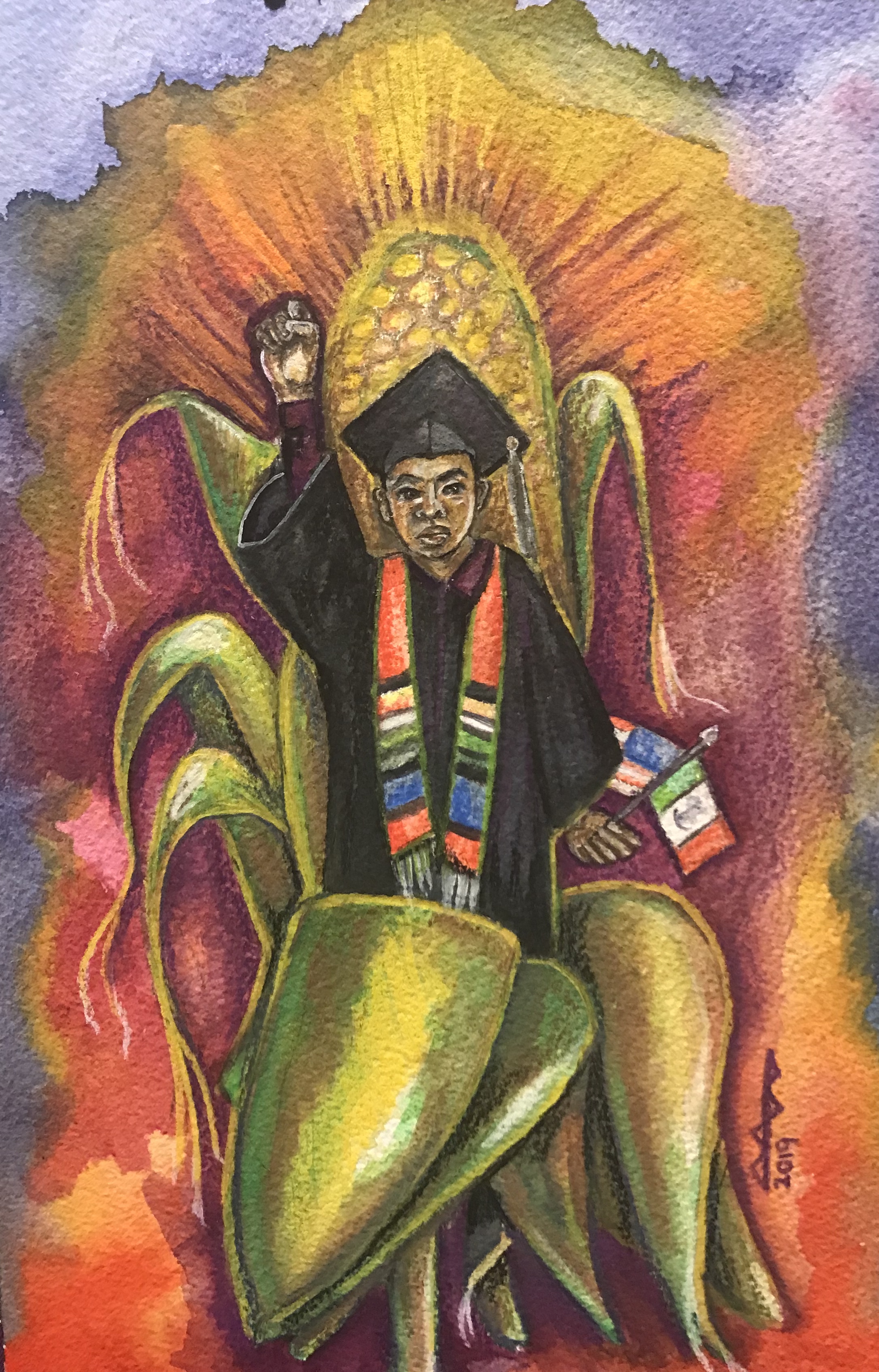 "Dreamers Grow like Maiz," by Berenice Badillo, another piece that is part of the "Latinx: Art Beyond the Border" exhibit at San Joaquin Delta College's L.H. Horton Gallery.