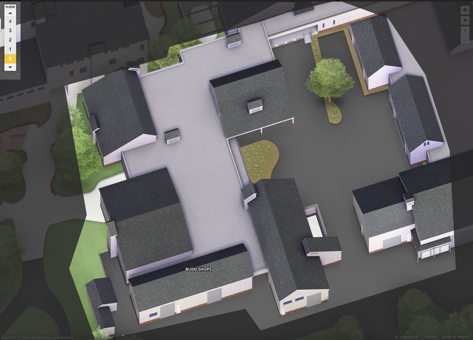 Budd Shop Exterior Floor Plan