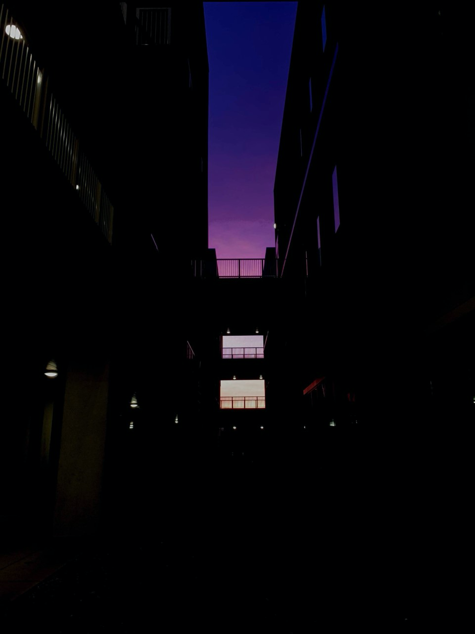 Sunset over the Math and Science Building