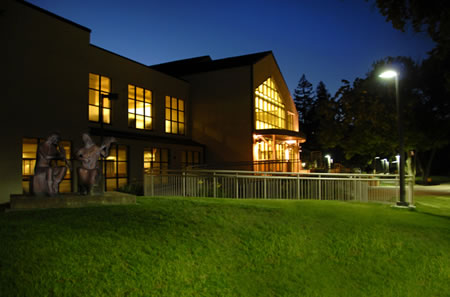 Goleman Library at Night