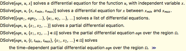 Dsolve Syntax