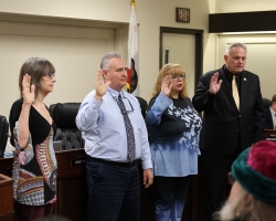 Four Delta College trustees were sworn in on Dec. 17 