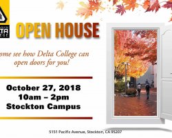 San Joaquin Delta College will host a campuswide open house on Oct. 27.
