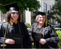 Rhonda and Logan Felkins, mother and son graduates
