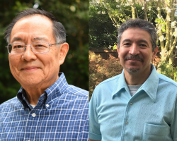 Dr. Steve Itaya, left, and Mario Moreno have been named distinguished faculty members at San Joaquin Delta College.