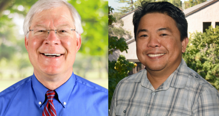 Bob Rennicks and Gerry Hinayon were recently named distinguished faculty by San Joaquin Delta College