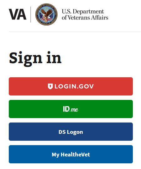 VA sign in example